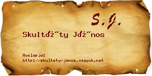Skultéty János névjegykártya